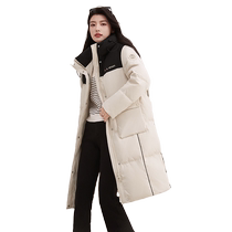Duck Down Jacket Womens 2024 Autumn and Winter New Arrival Mid-Length Thick Loose Versatile Thick Duck Down Warm Jacket