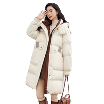 Duck Down Jacket Womens 2024 Autumn New Down Jacket Womens Mid-Length Fashion Casual Warm Jacket S