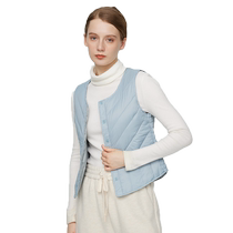 YaYa light down jacket vest for women 2024 spring and autumn new warm round neck Korean style vest with inner jacket