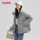 Duck Down Jacket Women's 2023 Winter New Product Popular Stand Collar Short Jacket Fashionable and Versatile Slim Bread Jacket C