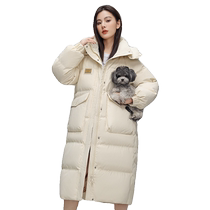 Duck Down Jacket Womens 2023 Winter New Fashion Hooded Thickened Long Hooded Fashion Jacket C