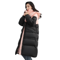 Duck Down Jacket Womens 2024 Autumn Autumn and Winter New Korean Version Thickened Trendy Fashion Long Warm Jacket S