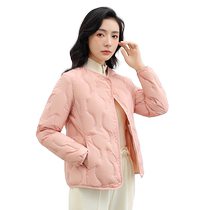 YaYa Light Thin Down Jacket Womens 2024 Autumn and Winter New Arrival Short Elegant Round Neck Simple Versatile Jacket J