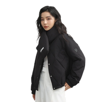 Duck Down Jacket Womens 2024 Winter New Short Fashion Casual Duck Down Warm Jacket Detachable Scarf