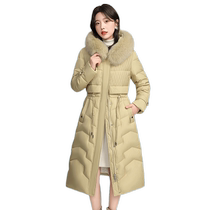 Duck Down Jacket Womens 2024 Autumn and Winter New Arrival Mid-Length Korean Style Fashionable Fox Fur Collar Warm Duck Down Jacket