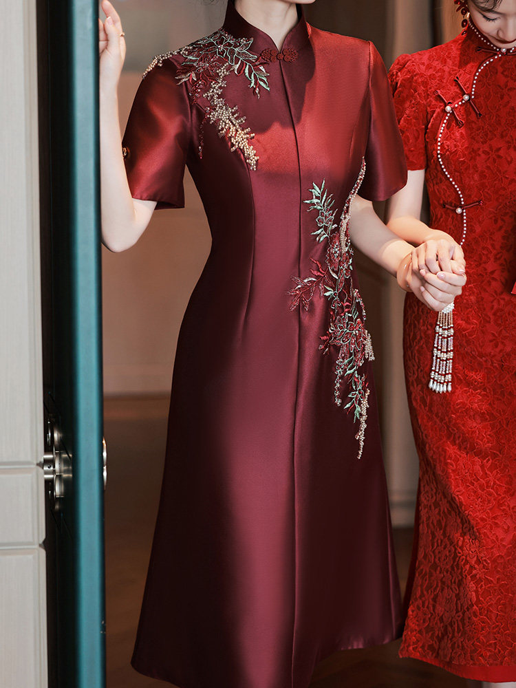 Ai Poetry Neon (Gardenia Summer) Mom Wedding Dresses 2022 New High-end Happy Mother-in-law To Attend Wedding Suit Foreign Dress