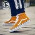 Spot Vans Vans Navy Blue Black Blue SK8-Hi Giày nam và nữ cao Giày vải VN0A38GEUKU