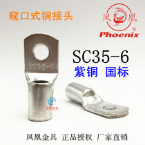 Phoenix SC35-6 copper terminal national standard copper copper connector copper terminal nose copper wire ear factory direct sales