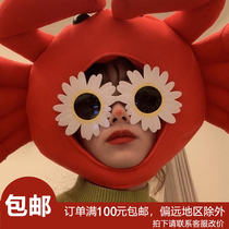 Little Red Book Same Confession Blame Take Birthday Party Glasses Childrens Creative Photo Profile Decoration Modeling