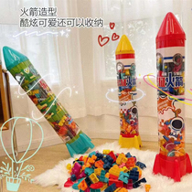 Space shuttle cartridges for children assembled large particle blocks 2 - 6 years old boy and girl to put up toys