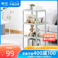 茶花 Стропенские полки домашняя кухня многослойная посадка хранения может перенести книжные полки в гостиной с колесами