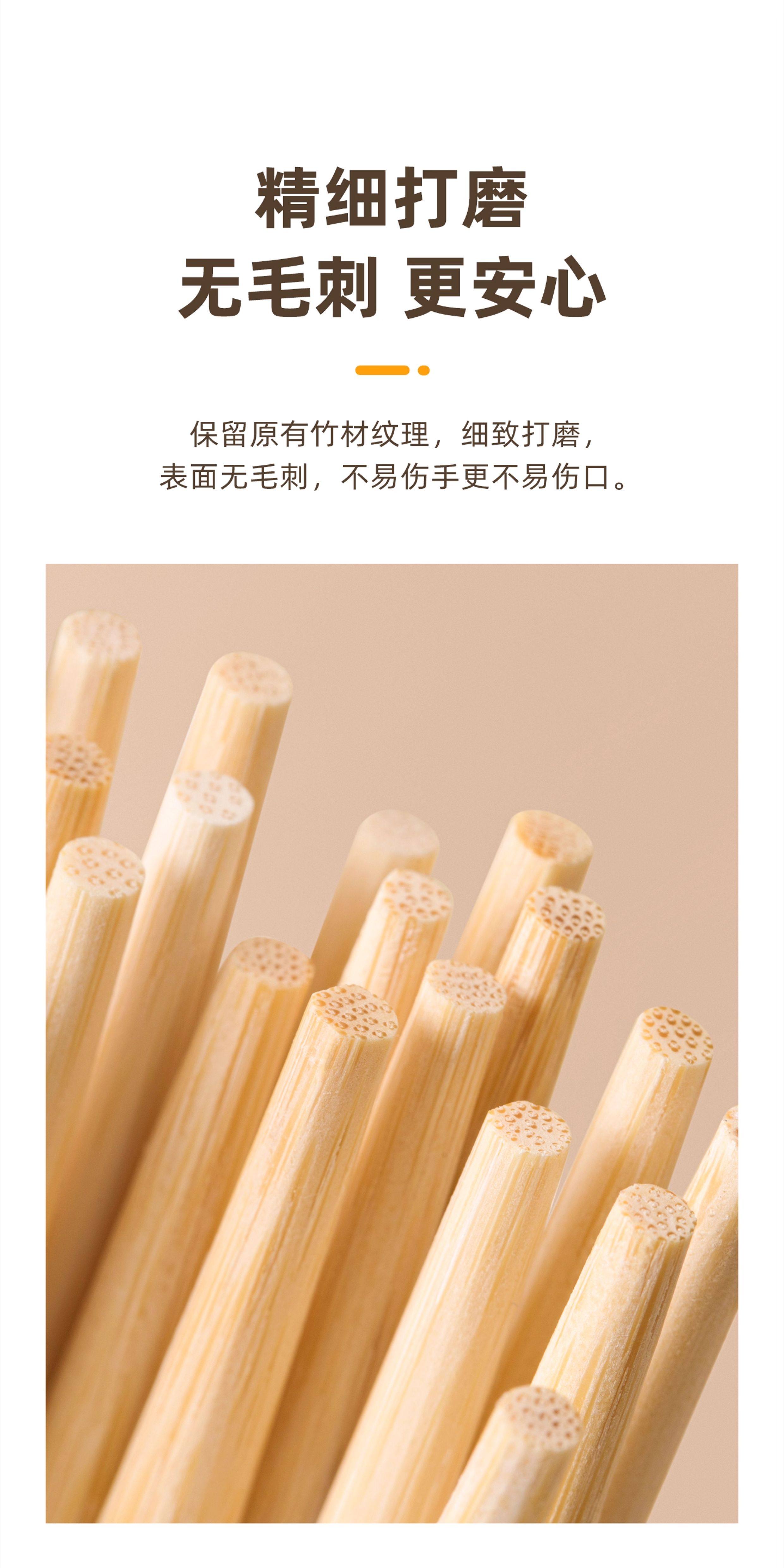 茶花 一次性筷子 100双 【每双独立包装】大包干净竹筷节家庭亲朋日常聚餐具
