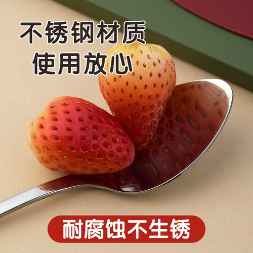 茶花 Ложка из нержавеющей стали, ложка для риса, ложка для западной еды, красивая домашняя ложка для фруктов, столовая ложка с длинной ручкой, ложка