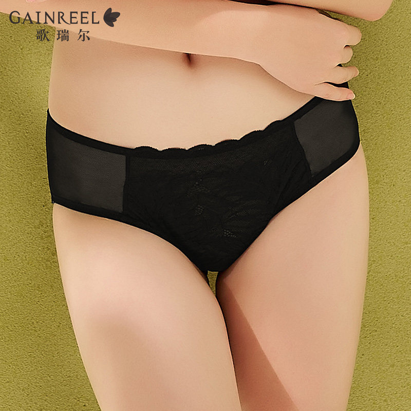 Song Riel 2022 Spring Summer New High Face Value Lace Mesh Yarn Pants Lady Pure Cotton Crotch Mid-Waist Four-corner Pants