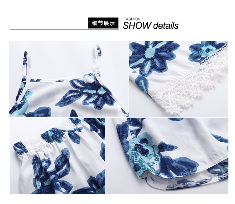 Imported Daily Pajamas Summer Sweet Print Sexy S