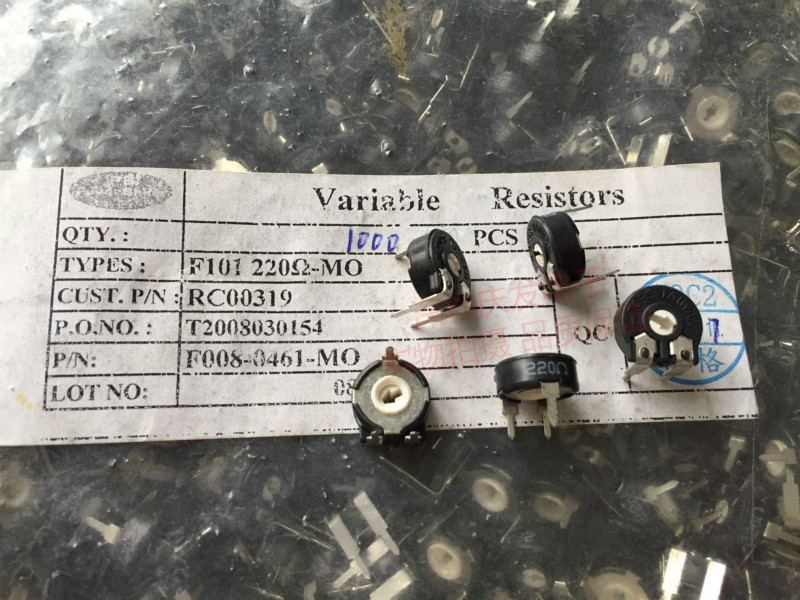 Table production Spanish potentiometers adjustable resistance PT10 220 European diameter 10MM horizontal arrow holes