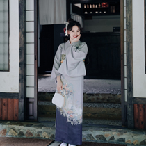 Limited-time taste of the new girl Japanese yukata Gentle retro Japanese cuisine improvement of the good season like a dream kimono