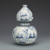 Ming Dynasty blank period Eight Immortals figure pattern gourd bottle antique antique collectible bag old goods old objects porcelain