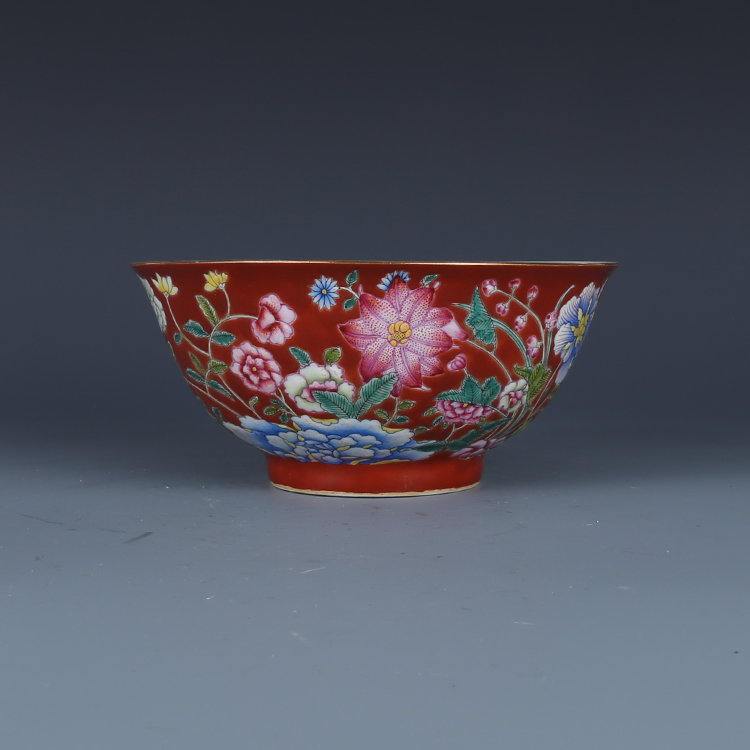 中国 清时代 茶碗 豆彩 花卉 龍紋【康熙年製在銘】古美術。 中国 清时代 茶碗 豆彩 花卉 龍紋【康熙年製在銘】古美術。 工芸品