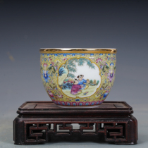 Master cup Jingdezhen imitation Qianlong Qianlong enamel baby play picture cup tea cup antique porcelain antique antique collection