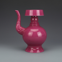Qing Yongzheng rouge red glaze spray pot antique porcelain antique curio bag old goods collectibles old objects