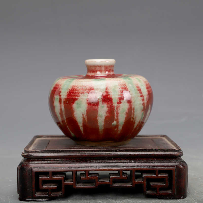 中国美術 古玩 紅釉壺