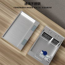 Ultra-thin flat screen invisible stainless steel waterproof water purifier with switch floor socket embedded marble floor socket