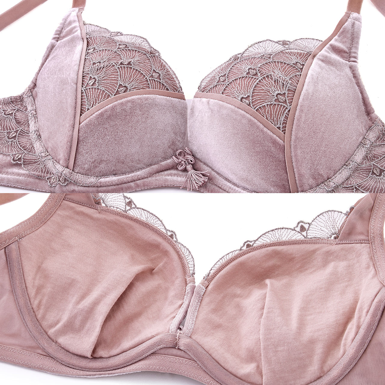 Ordifen/odifen ladies underwear velvet soft cream water bag cup gathered bra OB0806