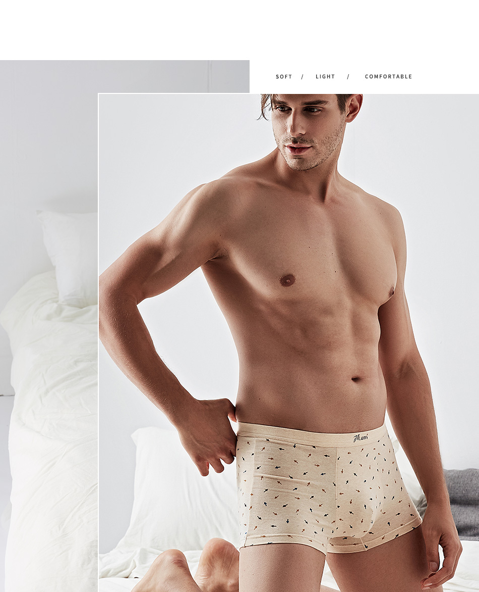 Top dưa nam đồ lót cotton eo Quần áo cotton màu thoáng khí quần short nam thanh niên quần short cotton đơn giản hàng đầu quần lót nam nữ đẹp