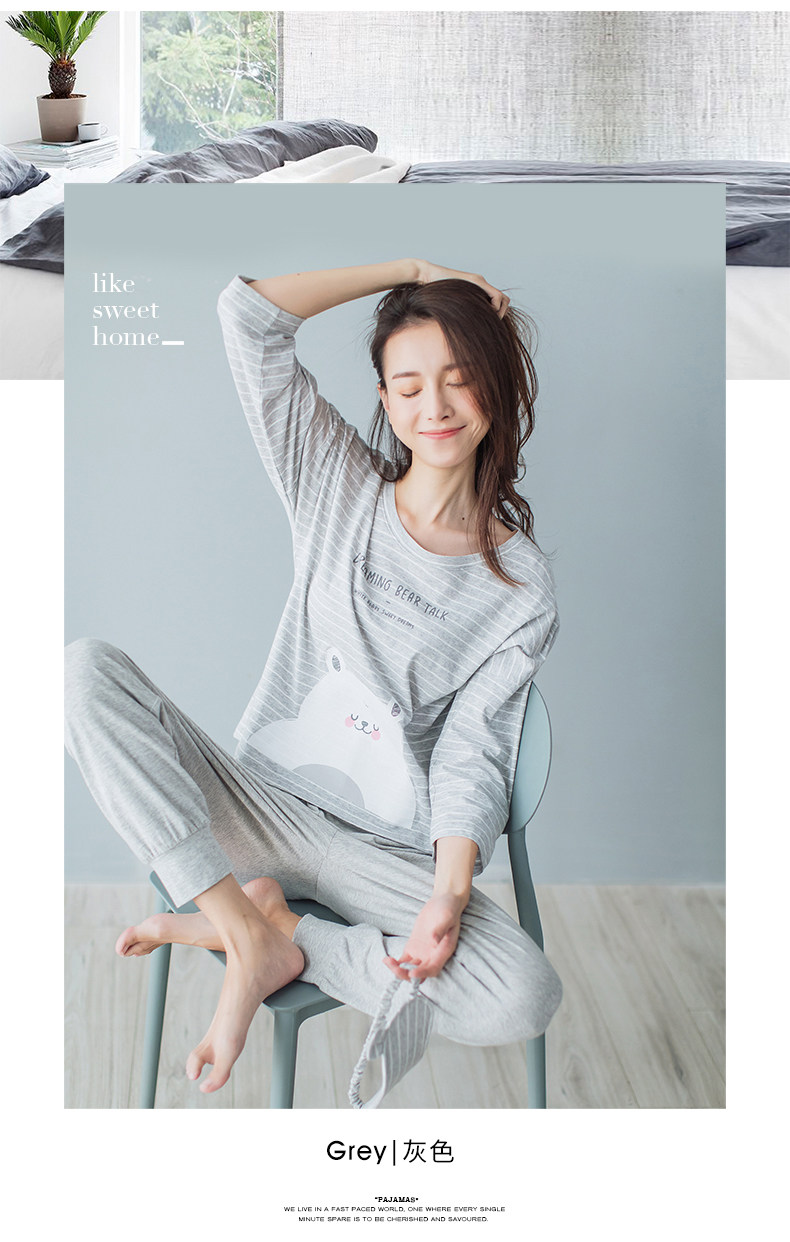 Pyjama pour femme en Coton à manches - Ref 2993461 Image 18