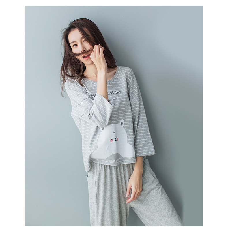 Pyjama pour femme en Coton à manches - Ref 2993461 Image 20
