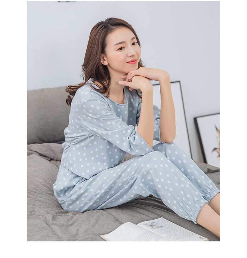 Pyjama pour femme en Coton à manches - Ref 2993467 Image 17