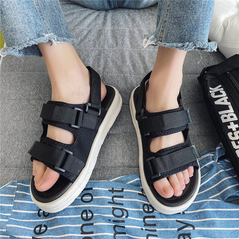 Summer sandals male Korean version trend couples wear sports casual beach shoes driving sandals LES handsome T small size 37