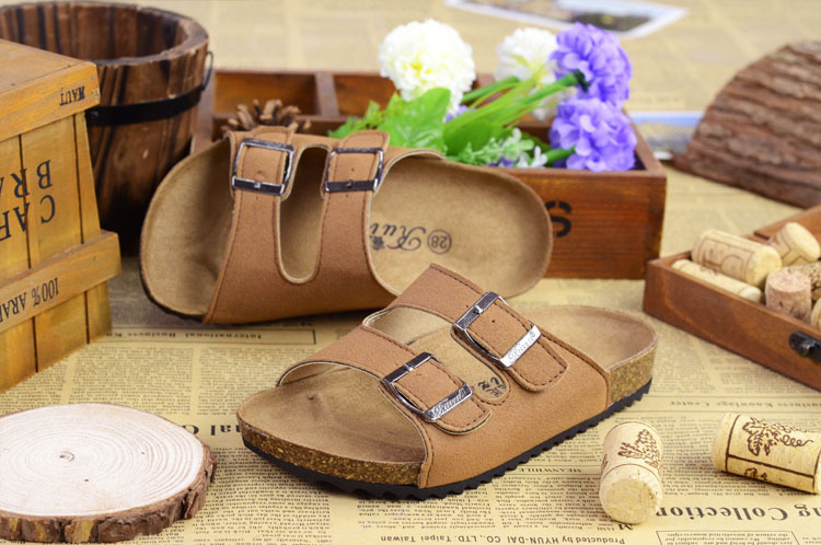 Chaussons enfants en suède pour été - semelle bois - Ref 987198 Image 22