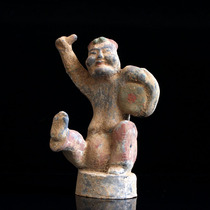 Han Dynasty drum rapper-singing figura fabric of ancient pottery decorations home decorations of ancient style of old goods replicated collection