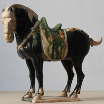  Ceramic antique horse Chinese horse ornaments Business gifts Cultural relics Antique collection Luoyang Tang Sancai art works
