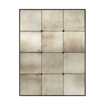 HarborHouse American home entrance wall decoration pendant square copper mirror decorative ornament Shine