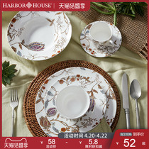 Harbor House Bone China Cutlery Suit American Dinner Plate Soup Pan Coffee Cup Saucer Small Bowl Tuberose