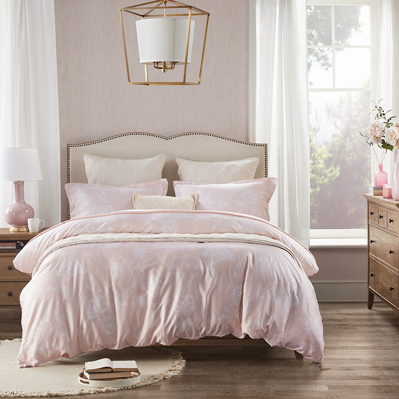 Harbor House Tencel Four-piece Set 60S Lyocell Silky Printed Bed Sheet Duvet Cover Bedding