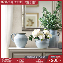 Harbor House American Ceramic Dry Flower Bottle Retro Creative Flower Arranger Family Residence Ornament Living Room Ripana