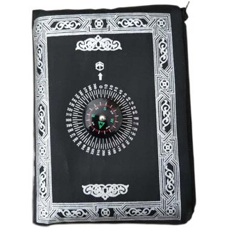 100x60cm blanket with compass travel blanket portable bag blanket black