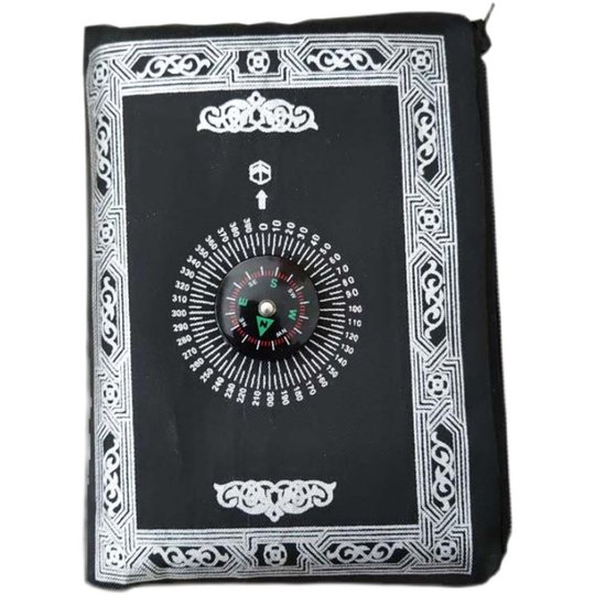 100x60cm blanket with compass travel blanket portable bag blanket black