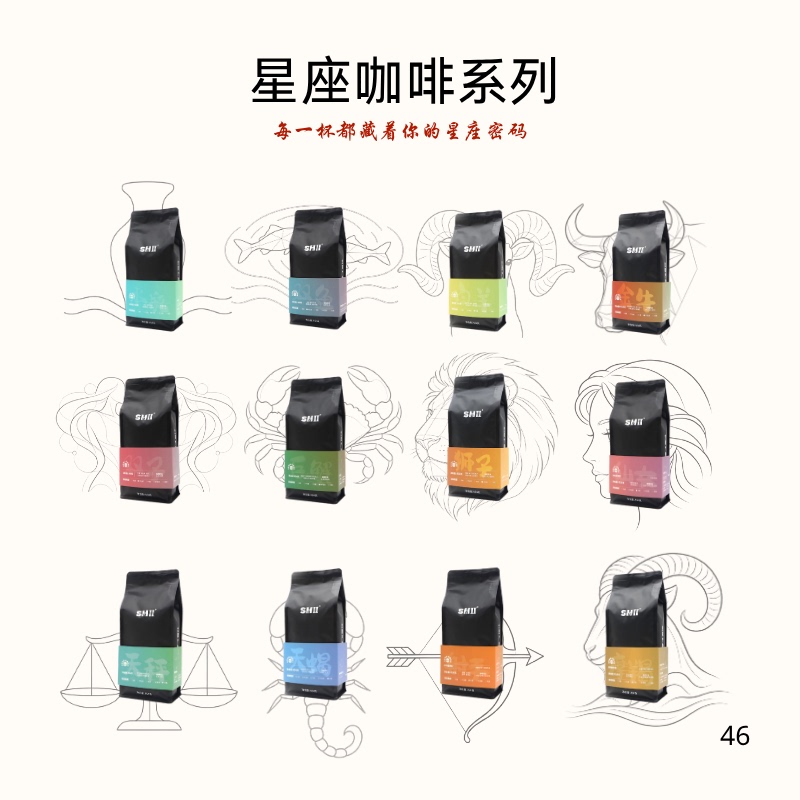 Complete Collection of Coffee Beans Exclusive to the Twelve Zodiac Signs. Find Your Unique Flavor: Italian, American, and Milk Coffee