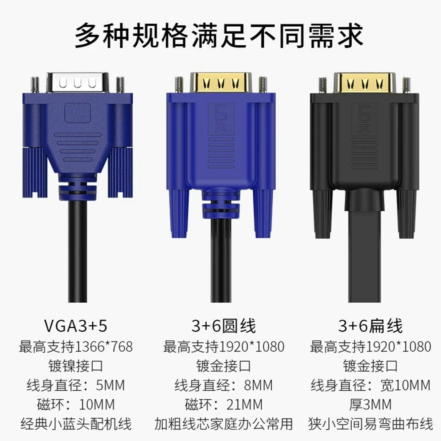 VGA线连接线3+5连接线 图2