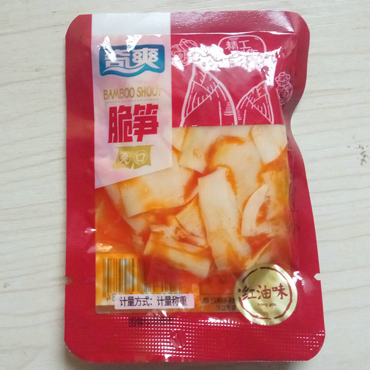 【00019】奇爽脆笋红油味450g/约15小包