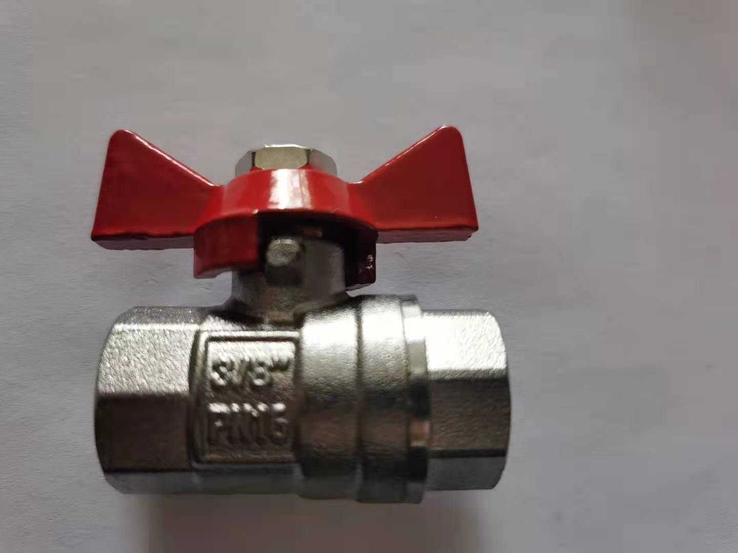 DN10 high temperature butterfly valve 3 points double inner wire handle copper ball valve copper nickel-plated high temperature valve open ball valve