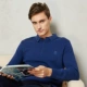 Áo len cashmere chính hãng cho nam màu rắn cộng với áo len dày nhung cho nam quần áo mùa đông