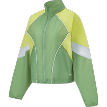 Li Ning Sunscreen Lady 2024 New Fitness Series Cardiovert Long Sleeve Jacket High Collar Loose Sportswear