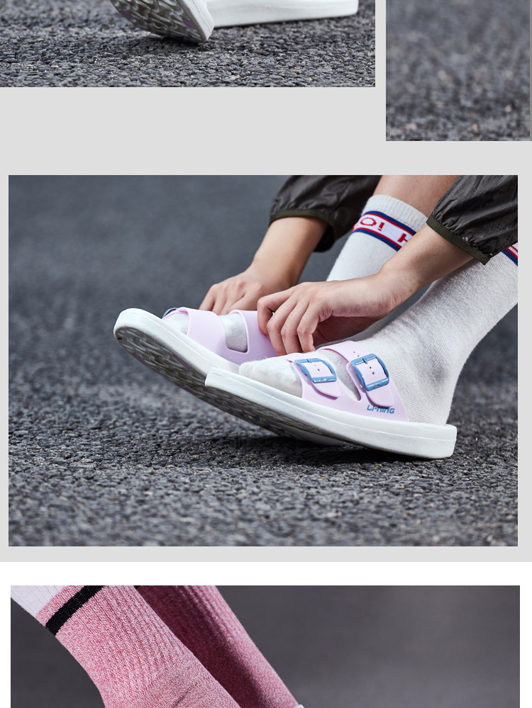 Li Ning dép nữ giày mới Clap nhẹ mùa hè giày thể thao nữ AGAN002 dép sục gucci