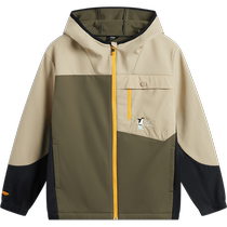 Li Ning childrens clothing windbreaker for boys and girls 2024 new outdoor series cardigan long-sleeved winter plus velvet warm childrens clothing
